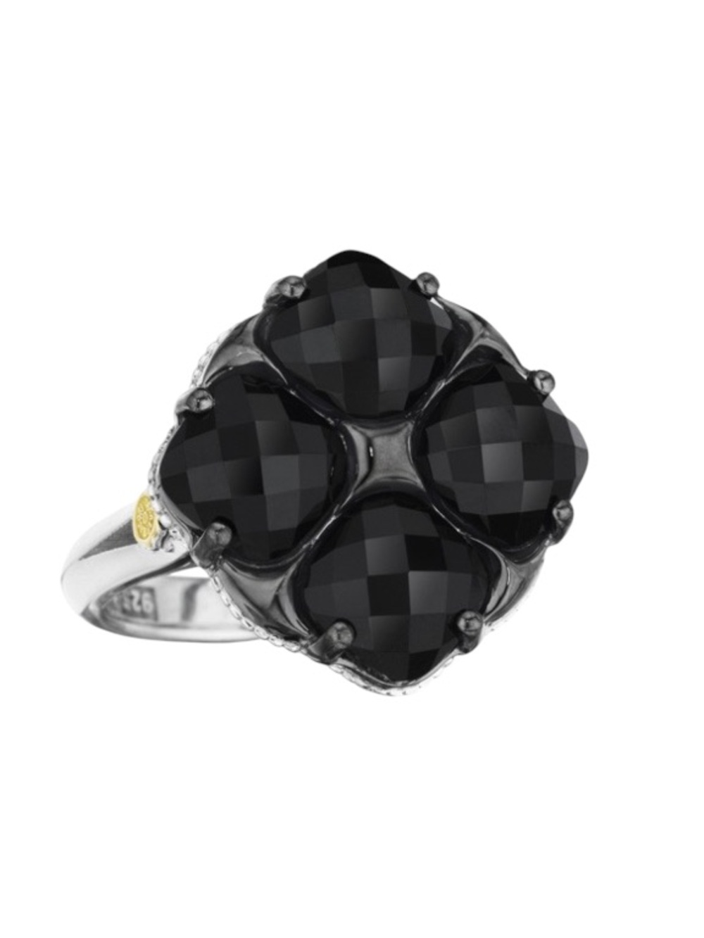 Tacori “City Lights” black onyx sterling silver 18k ring